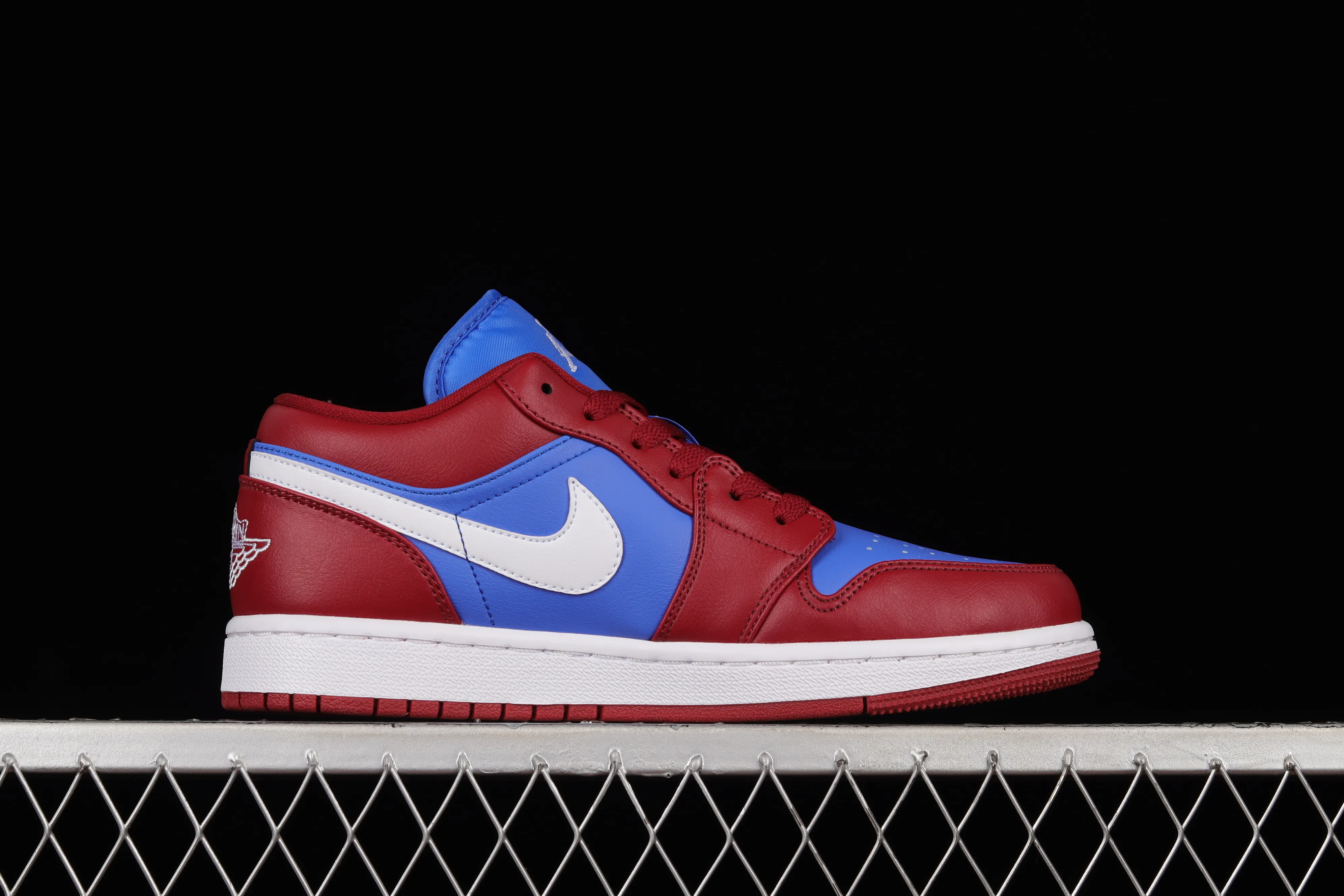 All categories Air Jordan Jordan series basketball shoes Air Jordan 1 Low Air Jordan 1 Low AJ1 Joe 1 red, blue and white swoosh color low-top basketball shoes DC0774-604